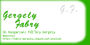 gergely fabry business card